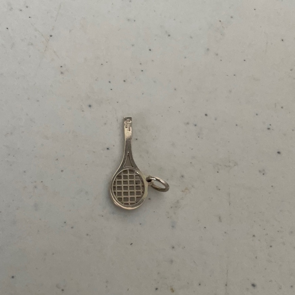 Retire James Avery Sterling Silver Tennis Racket Pendant